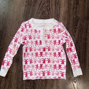 Roberta Roller Rabbit Pink and White Bear Print Long Sleeve Shirt